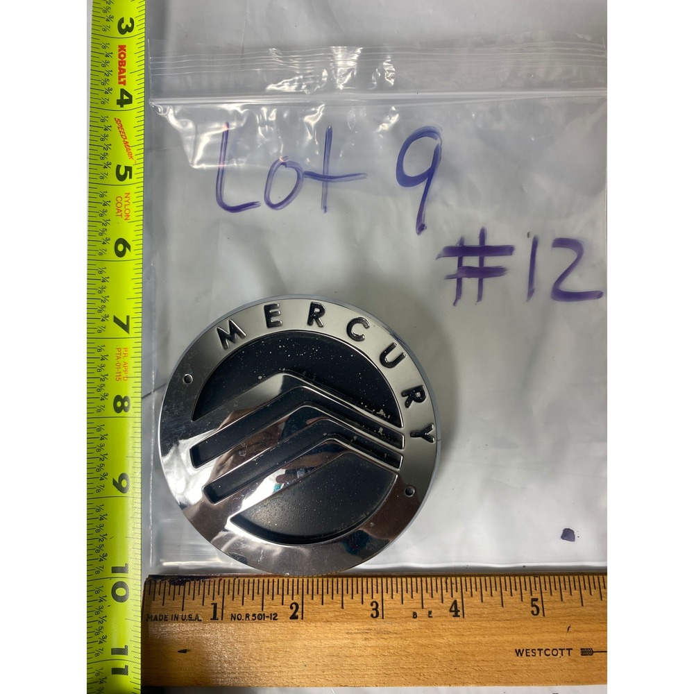 Mercury Wheel Center Cap Chrome Black Circular Hubcap Emblem 2.5 Inch Lot 9‎ #12